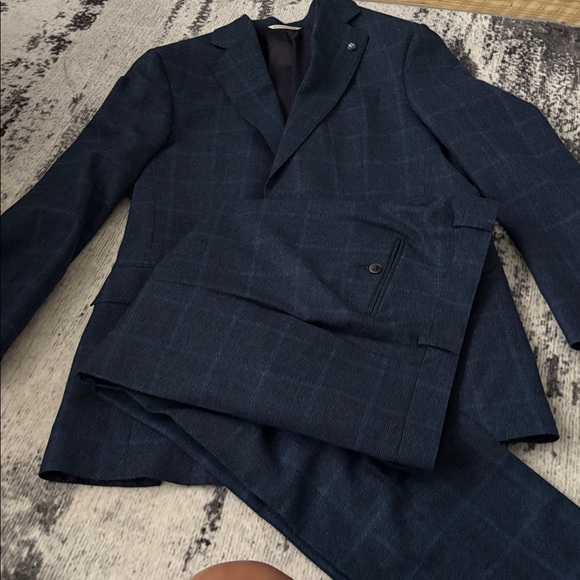 Jack victor Other - Jack Victor Navy Blue Plaid tailored suit